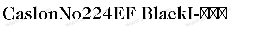 CaslonNo224EF BlackI字体转换